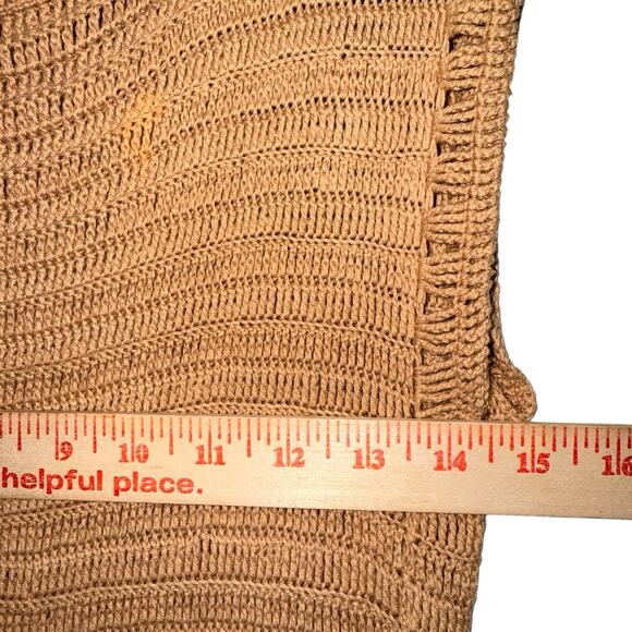 Theory Sz M Crochet Mini‎ Dress Ruffle Hem Beach Festival Boho Summer Vacation - Picture 7 of 10